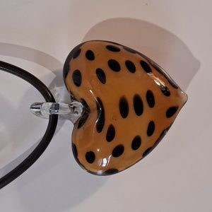 Glass Bubble Heart Necklace